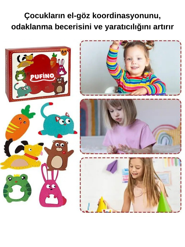 Melodie Toy 6'lı Hayvanlı Dikiş Nakış Seti