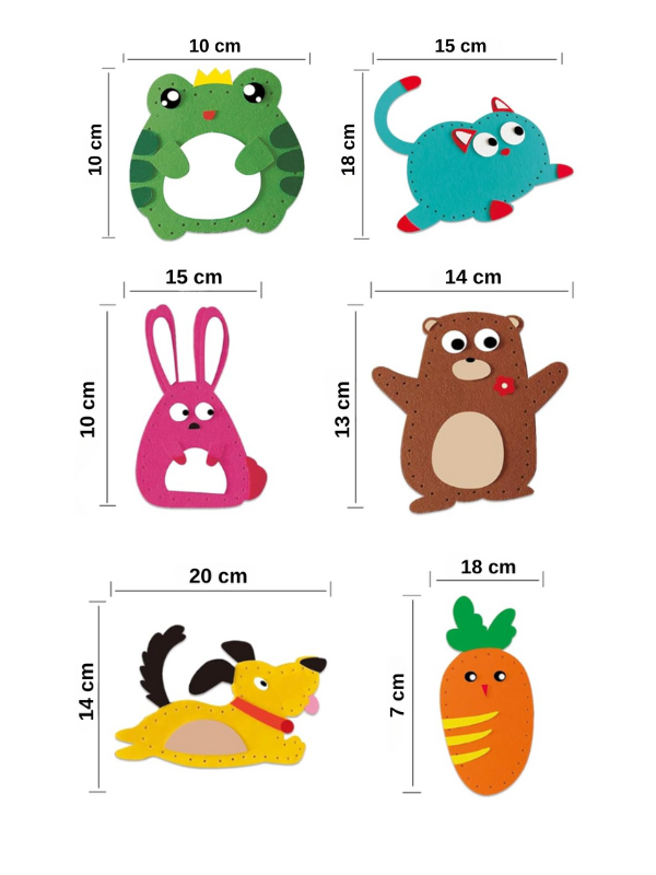 Melodie Toy 6'lı Hayvanlı Dikiş Nakış Seti